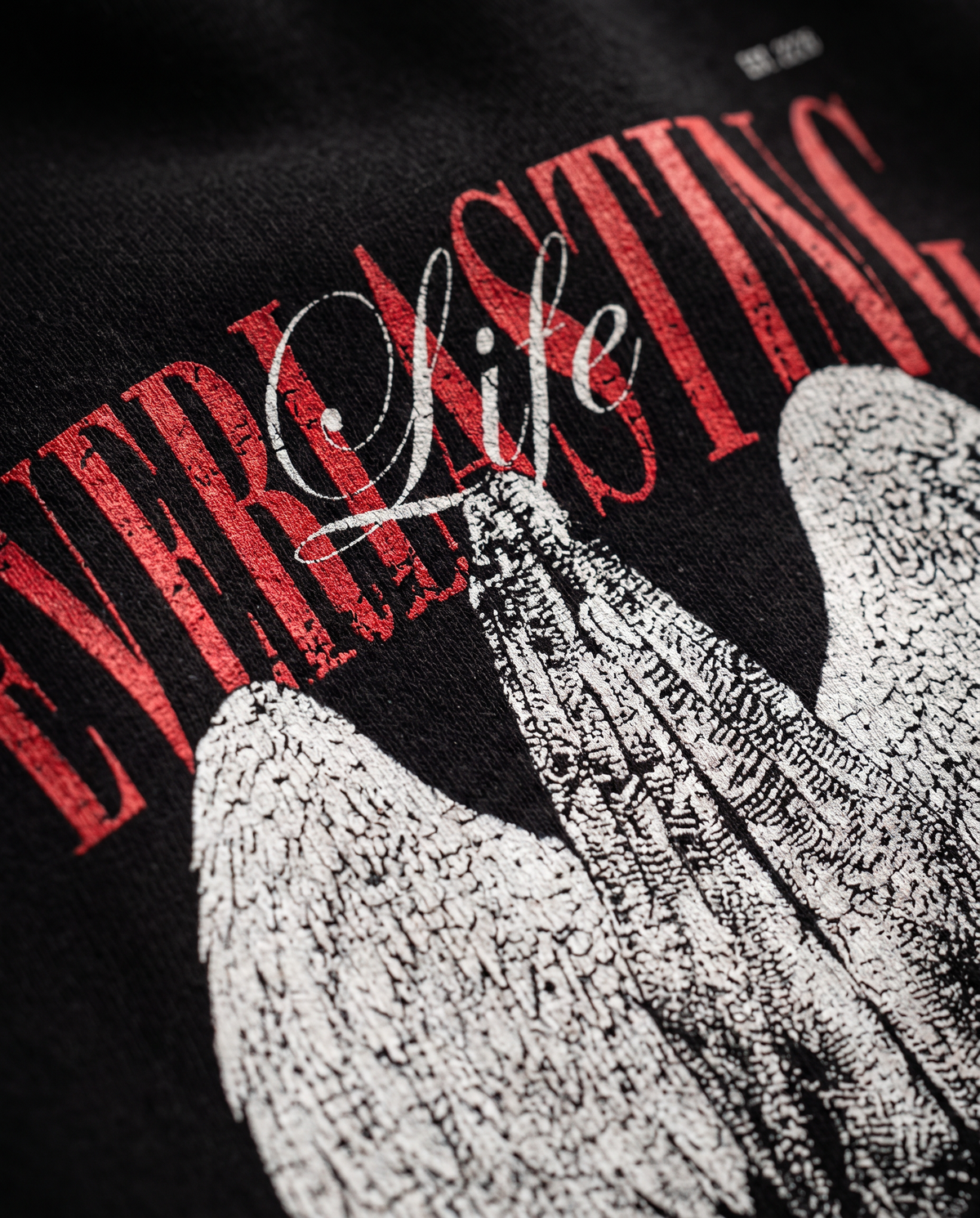"Everlasting Life" Black Eco Hoodie · 100% Organic Cotton