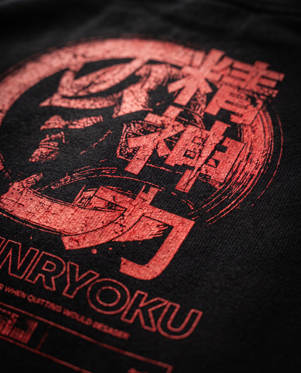 "Seishinryoku" Black Eco Hoodie · 100% Organic Cotton