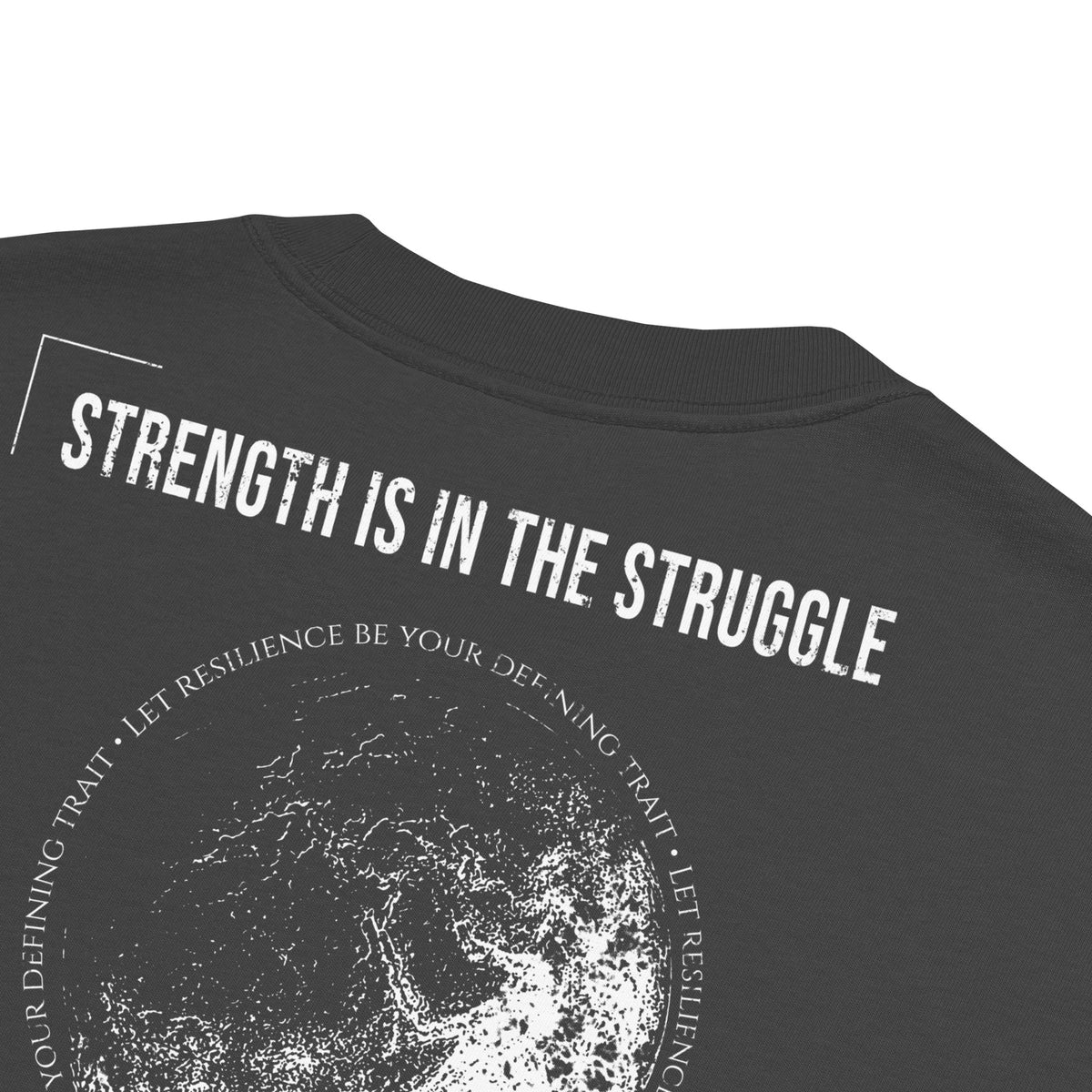 "World On Your Shoulders" Oversized T-shirt Faded Black (100% Cotton)