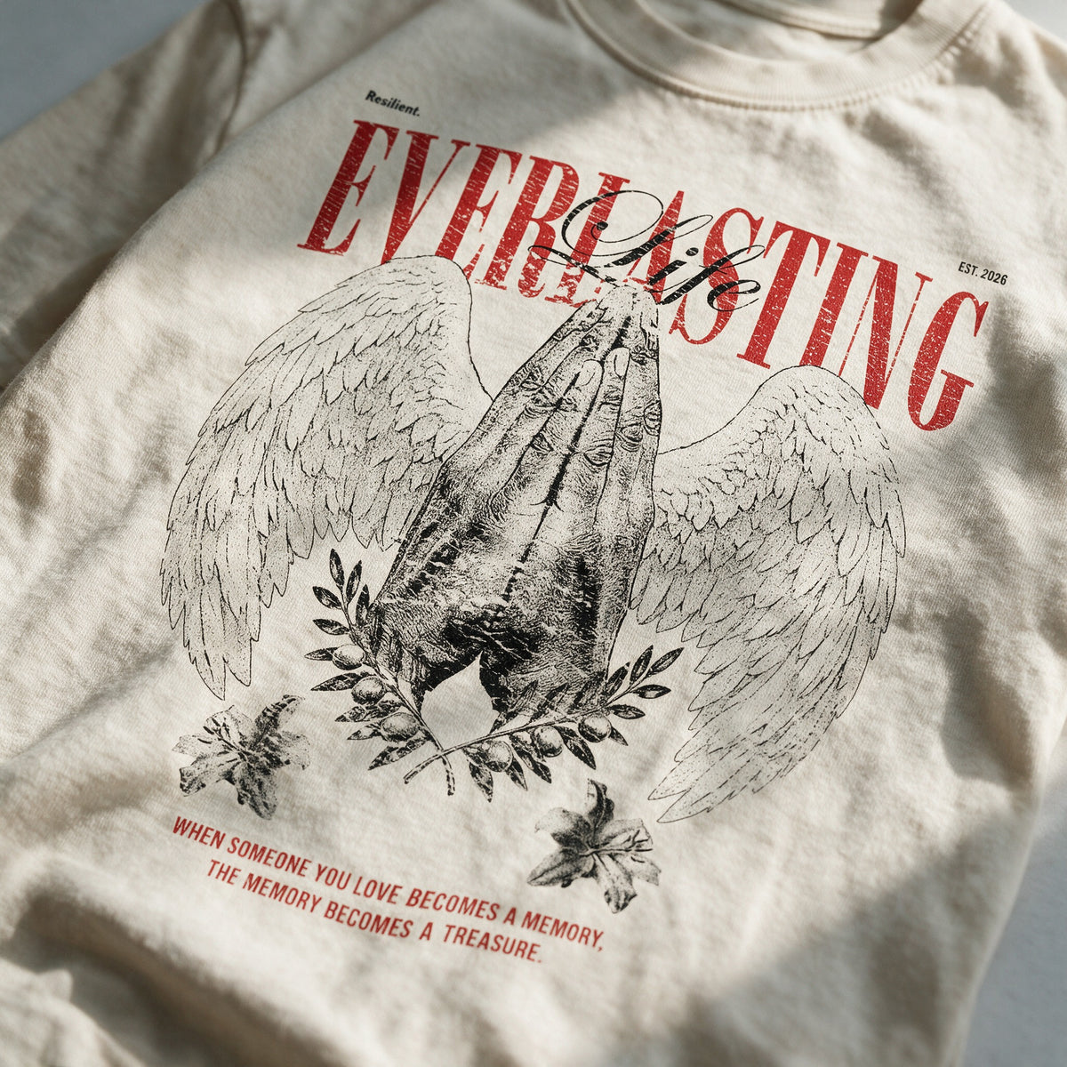 "Everlasting" Oversized T-shirt · Bone · 100% Cotton
