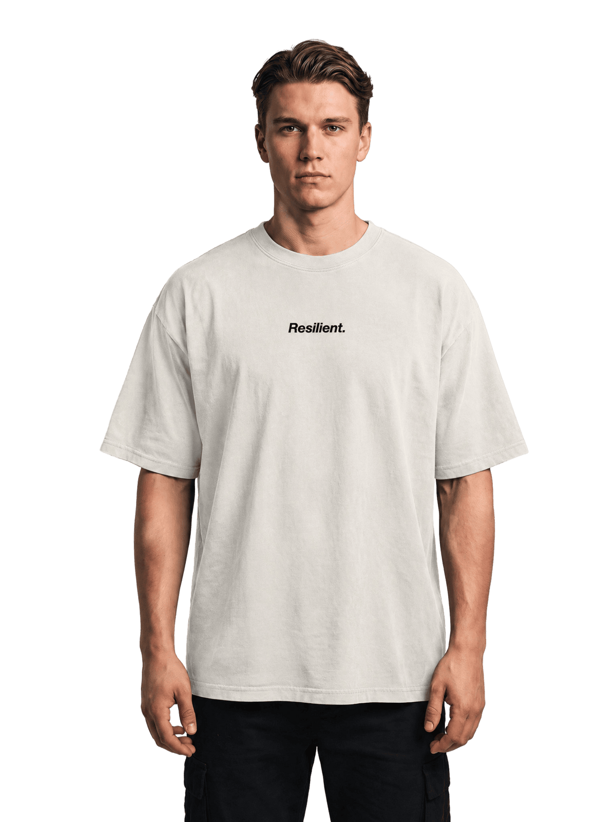 "Alexander" Oversized T-shirt · Bone · 100% Cotton