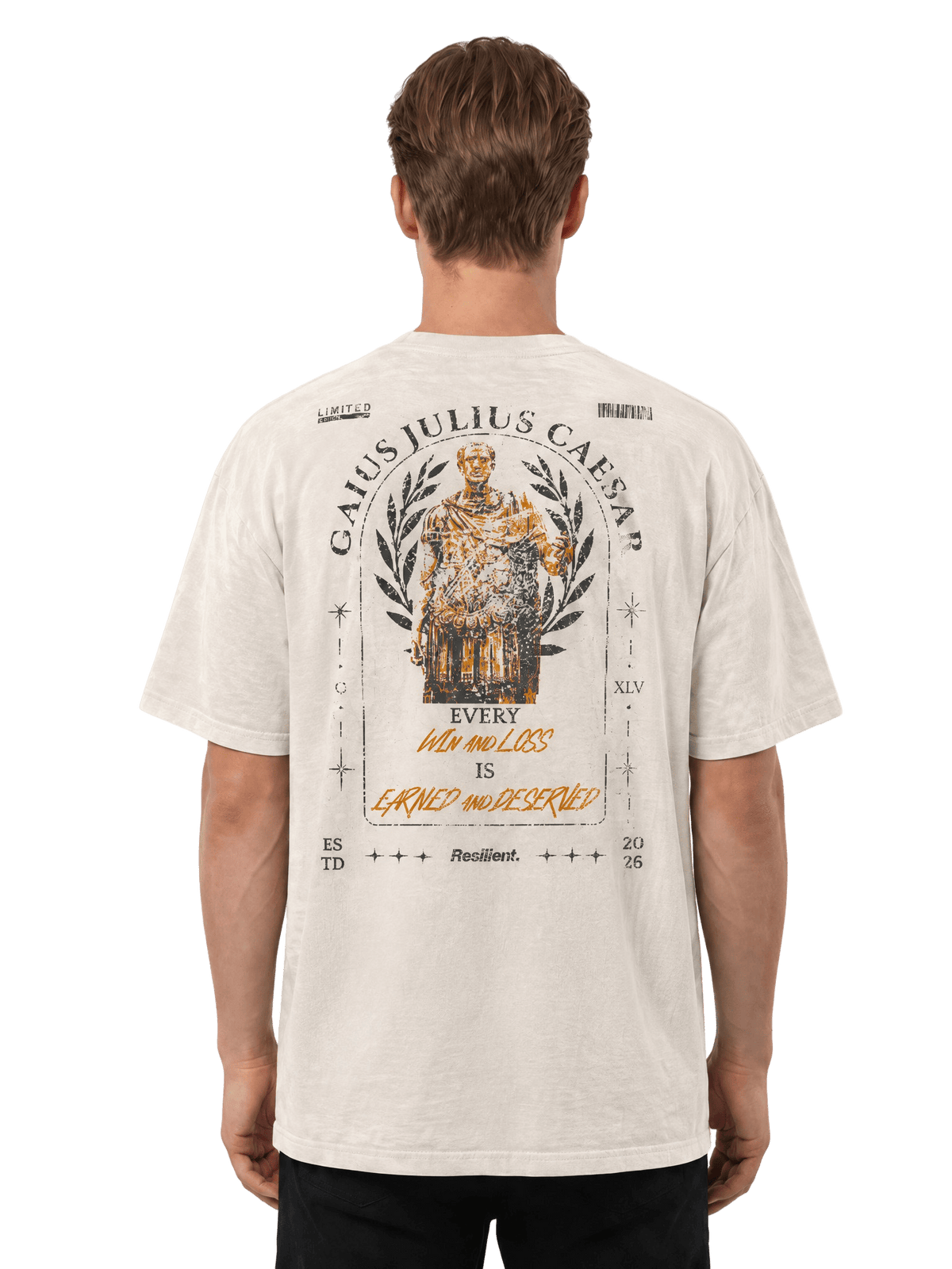 "Julius" Oversized T-shirt · Bone · 100% Cotton