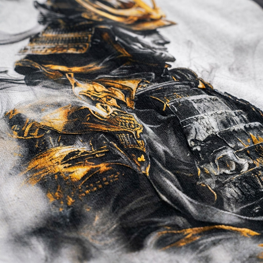 "Bushido" Oversized T-shirt · Faded Black · 100% Cotton