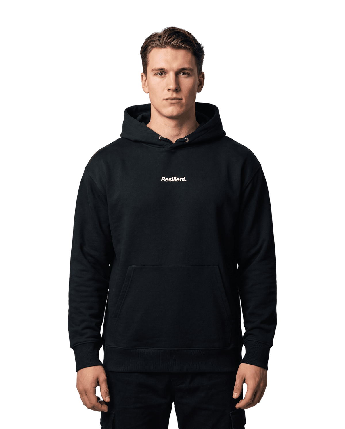 "Seishinryoku" Black Eco Hoodie · 100% Organic Cotton