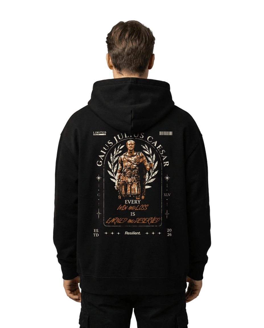"Julius" Black Eco Hoodie · 100% Organic Cotton