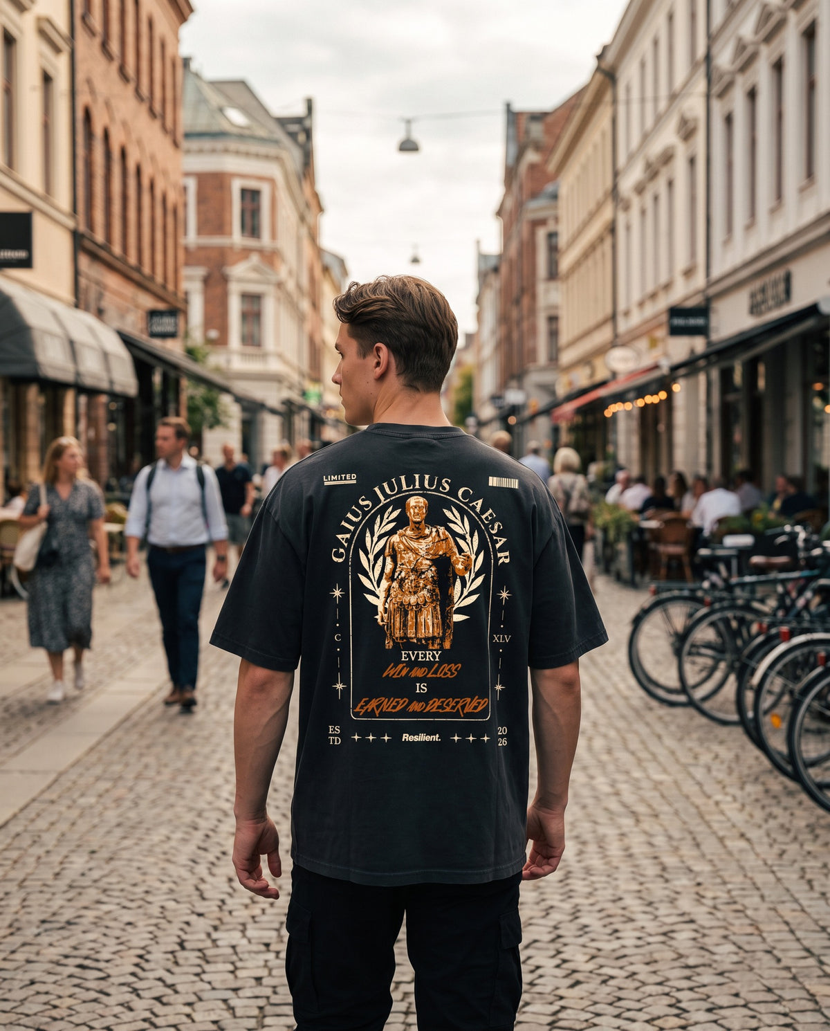 "Julius" Oversized T-shirt · Faded Black · 100% Cotton